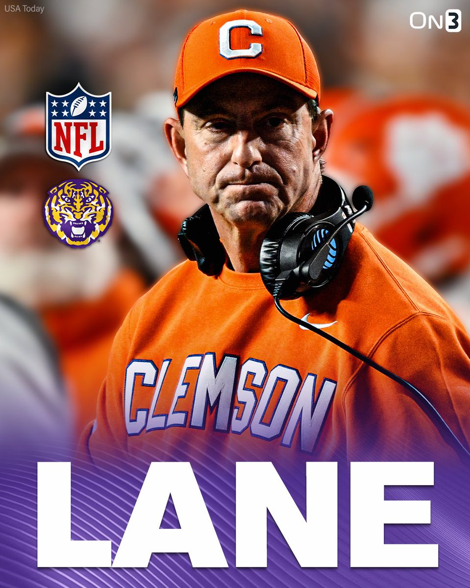 On3's tweet photo. NEW: Clemson's Dabo Swinney on preparing for LSU and potentially former NFL players: 

"Honestly, it’s embarrassing that’s where we are. I don’t blame the kids, but people trying to take advantage of the system. It’s embarrassing but we’ve been there for a while.

"... No pun intended but we’re just going to stay in our lane."

(h/t @walexander)

https://t.co/Lvj637CfTe