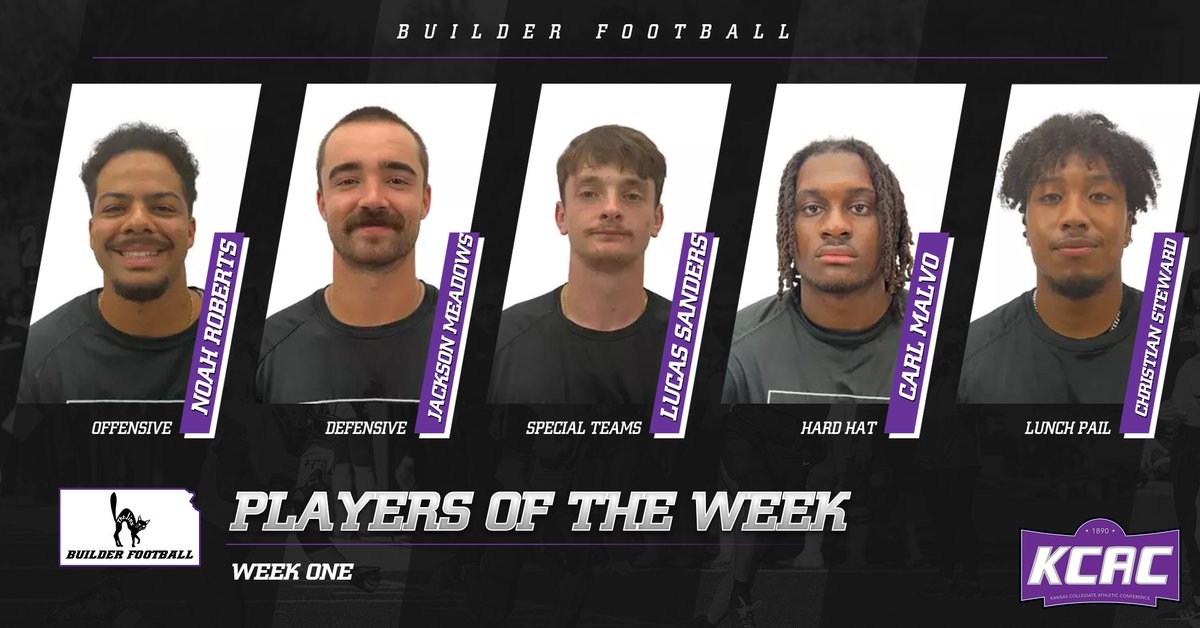 BuilderFootball's tweet photo. Week One Players of the Week https://t.co/OHv9LgIIQv