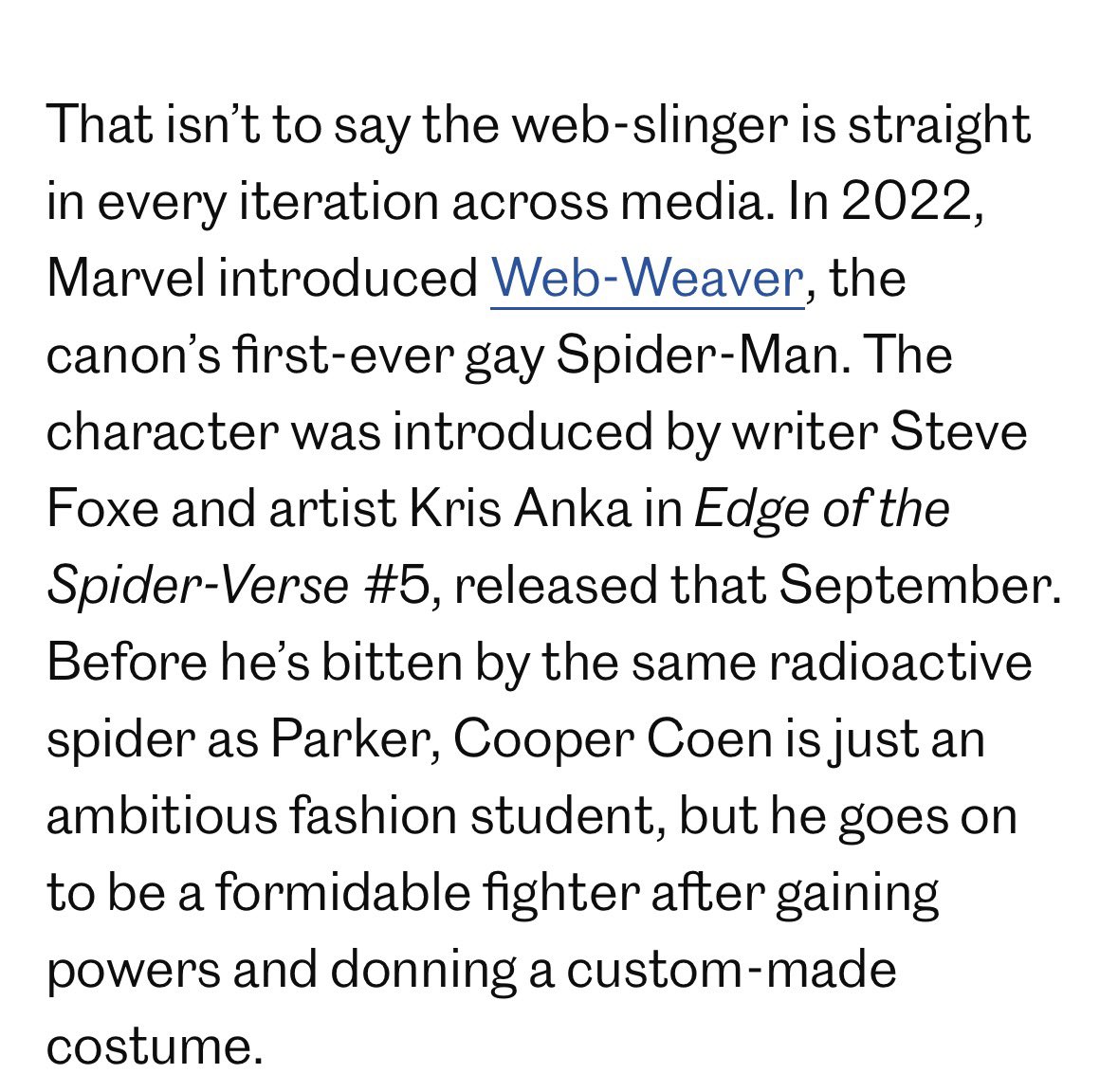 maadcore's tweet photo. @boymonty0 @vip3r_sssss @fusekid01 @DiscussingFilm And the character wouldnt be ruined lmao you’ll keep your heterosexual spiderman much like you kept him after an afro-latino spiderman was created. Gay spiderman is already a thing in the comics and it hasnt changed anything so. A film wouldnt either. https://t.co/lUuisFY7vi