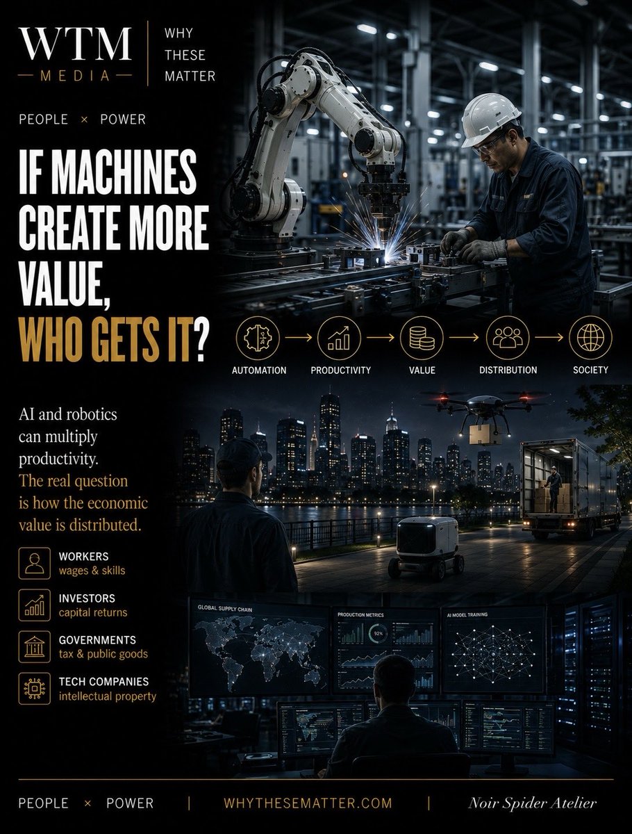 whythesematter's tweet photo. Elon Musk is very easy to make the story, which is precisely why many keep missing the larger one.

Look beyond the man and a different architecture comes into view: mobility, space, communications, artificial intelligence, energy, robotics and media—industries once treated as separate domains increasingly converging into interconnected systems of power.

And pragmatically, when systems converge, so do the consequences.

Let’s break it down: A satellite network becomes communications infrastructure - AI becomes economic infrastructure - Media becomes geopolitical influence - Automation becomes a question of who captures productivity - Private infrastructure becomes a question of public governance.

This is where the Musk story becomes something much larger than Musk. The defining question of the next era may not simply be who invents the future first.

It may be:

Who owns it?
Who governs it?
Who benefits from it?
And who lives with the consequences?

The story is not simply about one man, It is the architecture of the future he’s building.

Read the full WTM Editorial Intelligence investigation:

Elon Musk and the Architecture of the Future

READ THE FULL EDITORIAL INTELLIGENCE → WHY THESE MATTER⁠

https://t.co/xMx4XXWTaO

#ElonMusk #Technology #Power #WTMMedia #WhyTheseMatter