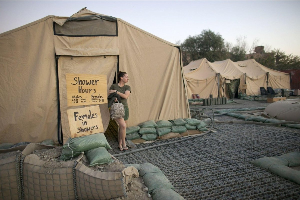 BlueCordCSM's tweet photo. THE GWOT SHOWER TRAILER: WHERE CLEANLINESS WAS A COMBAT SPORT

GWOT veterans know there was absolutely NO GUARANTEE that taking a shower would improve their situation.

You grabbed your towel, shower shoes, and weapon and headed over, knowing you were about to roll the dice:

🚿 Option 1: Hot water.
You hit the deployment lottery. Don’t tell anybody.

🥶 Option 2: Water straight from an Afghan mountain glacier somehow.

🔥 Option 3: Approximately 900°F.
There was no “warm.” You just kept moving in and out of the stream like you were clearing a room.

💀 Option 4: The shower shocked you. Nothing wakes you up like grabbing the metal faucet and getting 110 volts of freedom through your naked body.

🚫 Option 5: No water.
Of course, you discovered this AFTER getting completely naked.

🟤 Option 6: The water came out a color that water absolutely should not be.

And depending on where you were…

You might be walking 200 meters to the shower wearing:

🩳 PT shorts
🩴 Shower shoes
🪖 Body armor
🔫 Rifle
🧴 Shampoo

Looking like the most tactically prepared homeless person on Earth.

👇What was the worst shower setup you had downrange?

@Boots_N_Chutes @DropzoneBrief

#GWOT #GWOTVeteran #MilitaryHumor #ArmyHumor #DeploymentLife #Iraq #Afghanistan #VeteranHumor