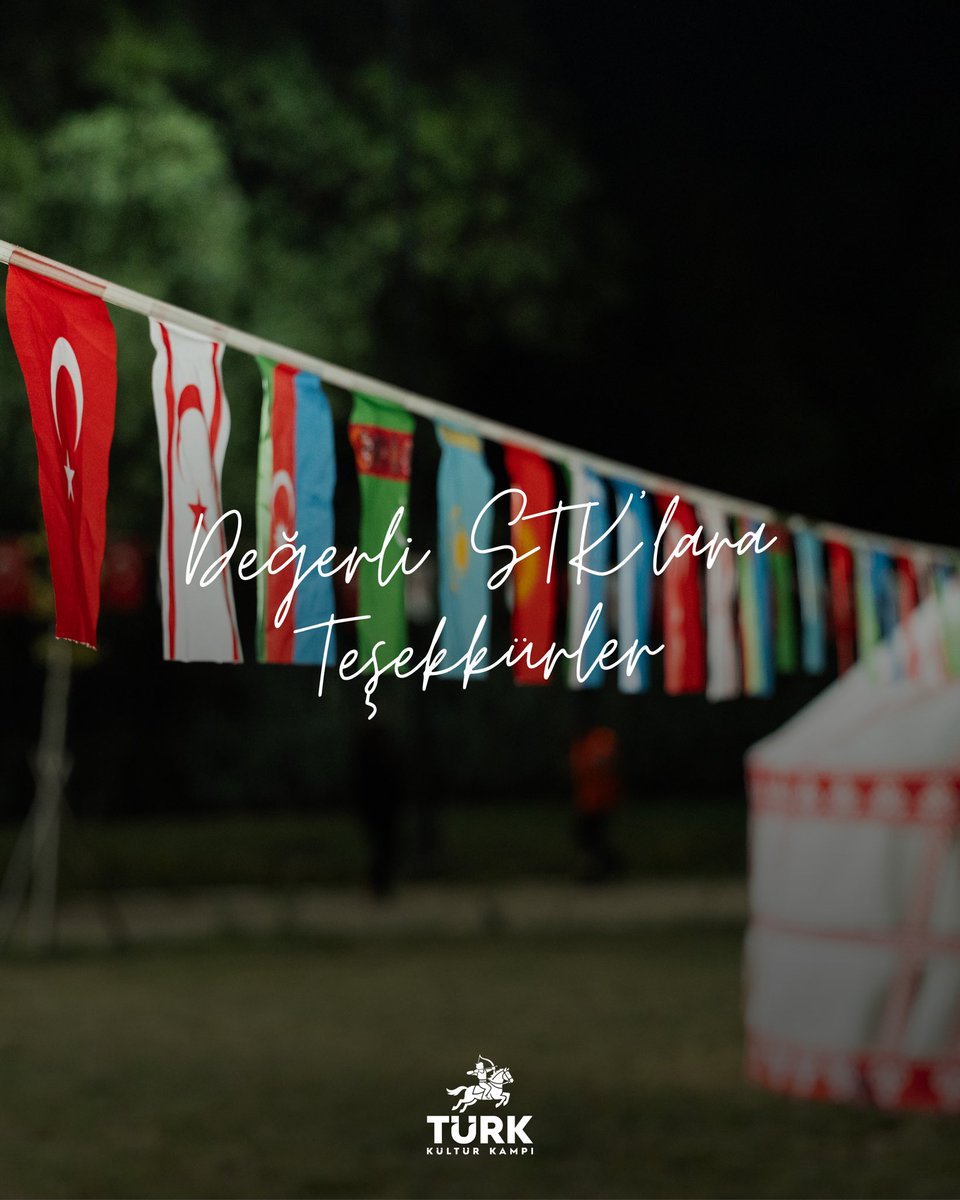 TurkKulturKampi's tweet photo. 🇹🇷 KATILIMCI STK’LARIMIZA TEŞEKKÜRLER!

2. Türk Kültür Kampı’na katkıları ve katılımlarıyla değer katan tüm sivil toplum kuruluşlarımıza teşekkür ediyoruz.

• Ahmet Yesevi Vakfı
• Altınordu Cemiyeti
• Avrasya Stratejik Araştırmalar Merkezi (ASAM)
• Bilge Kam Eğitim ve Kültür Derneği
• Blackflag Derneği
• Genç Atsızlar
• Hürriyet ve İstikbal Derneği
• İstiklal Hareketi Derneği
• İstiklal Kadınları Hareketi
• Mangala Federasyonu
• Milliyetçi Kongre Derneği
• Milliyetçi Güç Hareketi Derneği
• Nogay Türkleri Kültür ve Yardımlaşma Derneği
• Selçuklu Vakfı
• Toplumcu ve Bilim Derneği
• Türk Milliyetçi Avukatlar Grubu
• Turancı Dernekler Birliği
• Türk Ocakları
• Umay Ana Sosyal Dayanışma ve Eğitim Vakfı
• Var Mısın Uluslararası Yardımlaşma Derneği
• Vatansever Güç Platformu 

Birlikte daha güçlü, birlikte daha büyük bir Türk Kültür Kampı! 🇹🇷

#TürkKültürKampı #KimOlduğunuHatırla #TTAGrup