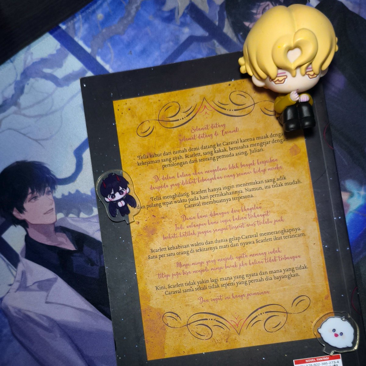 moonforfairy's tweet photo. ✨ Current Read (01/09/26) 

📖  Caraval by Stephanie Garber
Pages: 384
Year: 2017
Publisher: Mizan Fantasi/Noura Books https://t.co/mc5jaFLoNF