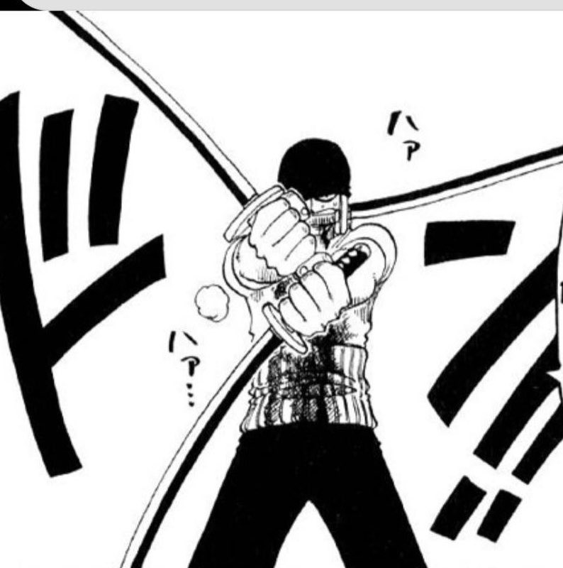 TriSwordsMan's tweet photo. Once he finished tying his bandana he pulled the white handled sword from its sheathe, placing it between his teeth before his hands grabbed his last two. Standing before her with all three blades held he had a soft grin on his face. 

“Well your highness, I don’t plan on- https://t.co/yxYjSd5tto