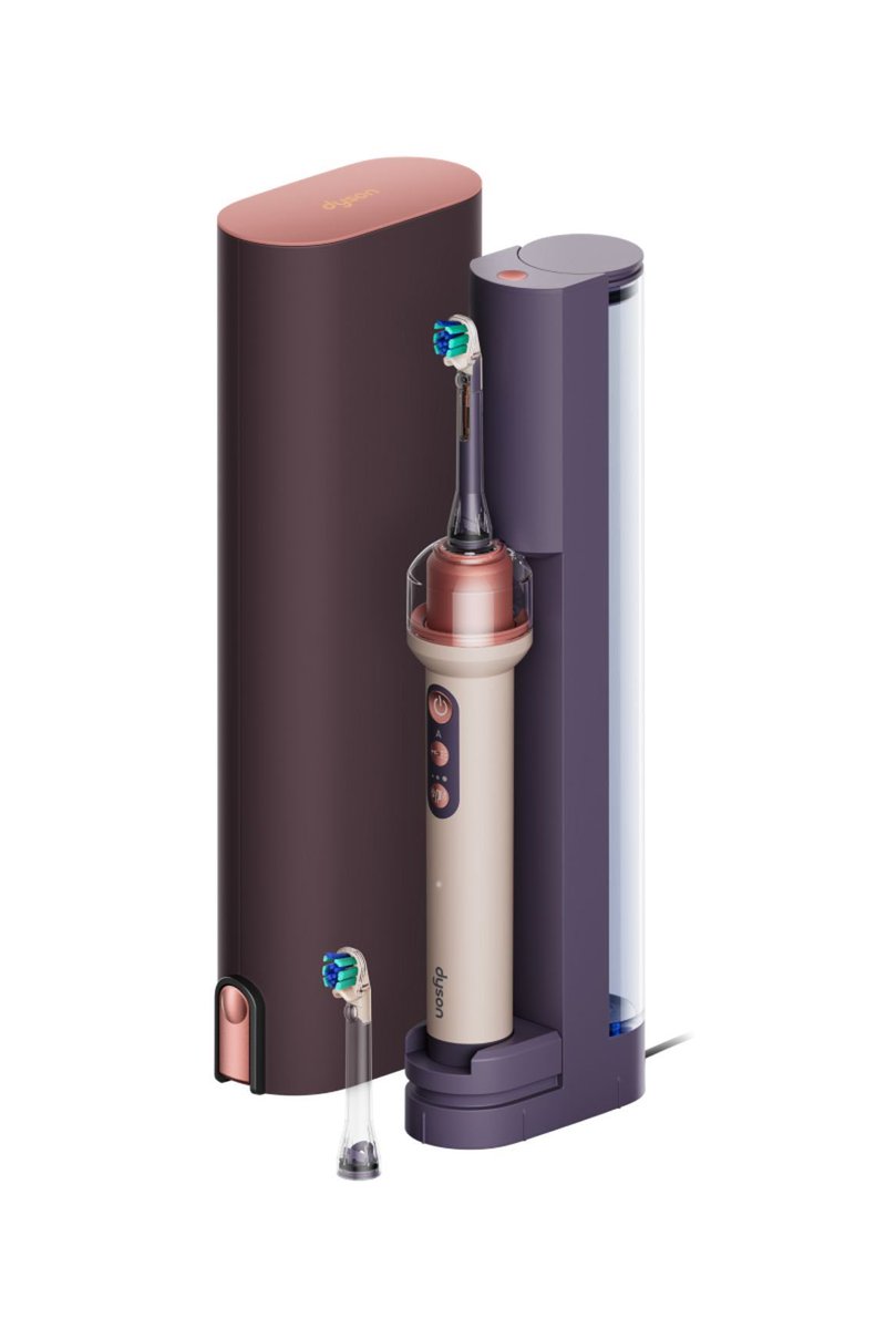 siyahsancakx's tweet photo. 🔴 Dyson, dişlerin arasını kendi tespit edip temizleyen 500 dolarlık akıllı diş fırçasını tanıttı:  

➖100 bin piksellik makro kamera, ağız içini saniyede 28 kez tarıyor.

➖Yapay zekâ, dişlerin arasındaki boşlukları görüntüler üzerinden otomatik belirliyor ve ağız bakım suyu püskürterek temizliyor. 

➖Türkiye fiyatı 25.000 TL.