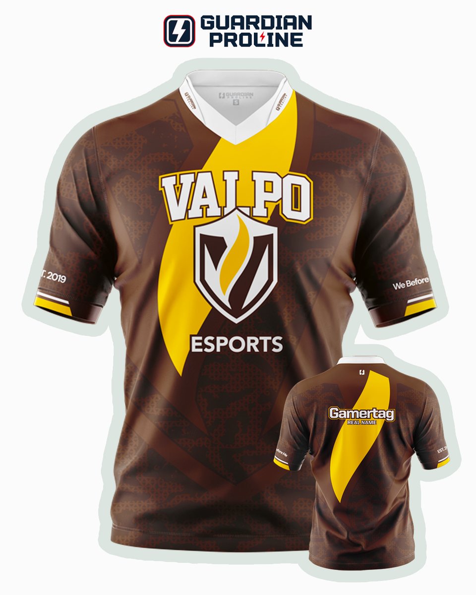 guardianproline's tweet photo. Excited for the opportunity to work with @ValpoEsports this season on their 206/27 apparel including their new jerseys!! #collegiateesports #esportsedu https://t.co/cbXv2jU4NN