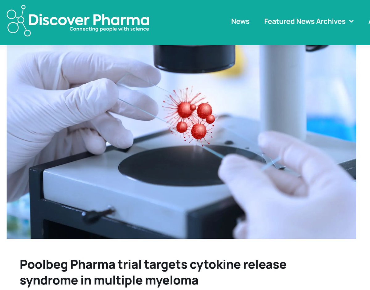 PoolbegPharma's tweet photo. 📰 @DiscoverPharma highlights #PoolbegPharma’s TOPICAL trial and the potential of #POLB 001 to address Cytokine Release Syndrome, a key challenge associated with cancer #immunotherapies.

Read the full article here 👇
https://t.co/0nIpyeyVB0

#Oncology #Biotech #Pharma #DiscoverPharma #CRS