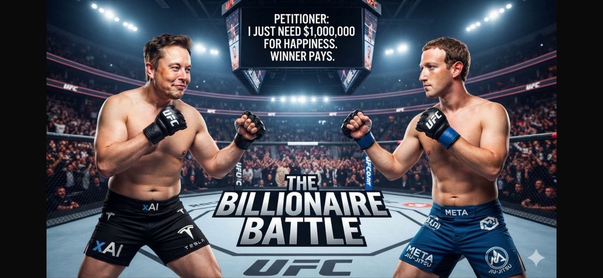 AndreyYabloko's tweet photo. @elonmusk @patrick_oshag Hey @elonmusk and @zuck! I need $1,000,000 to achieve ultimate happiness. Whoever sends it first officially wins the internet billionaire battle. Your move. ⚔️💸"https://t.co/IHKh19zrGP https://t.co/xblZ9VkJLm