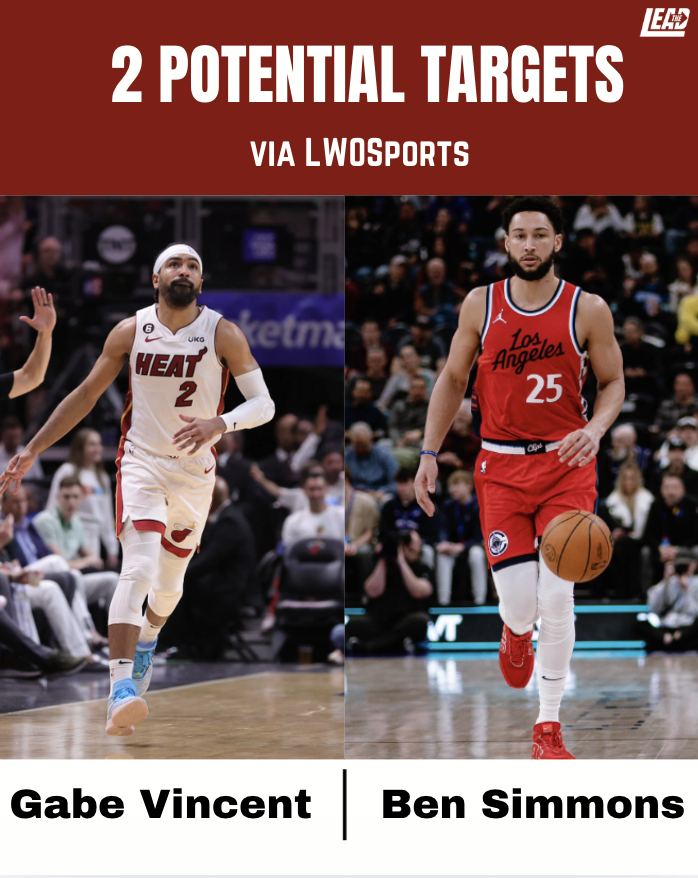 HeatLead's tweet photo. According to @lwosports ... These are 2 players that could fill the Miami Heat's last roster spot 👀

1. Gabe Vincent 
"Another name that has gained traction recently is Gabe Vincent, who might be considered for a comeback with the Heat thanks to Bam Adebayo."

2. Ben Simmons 
" Simmons had said that Miami would be a nice option to have, adding, “I like Erik Spoelstra, I like the Heat, I like their organization, I like the culture.” "