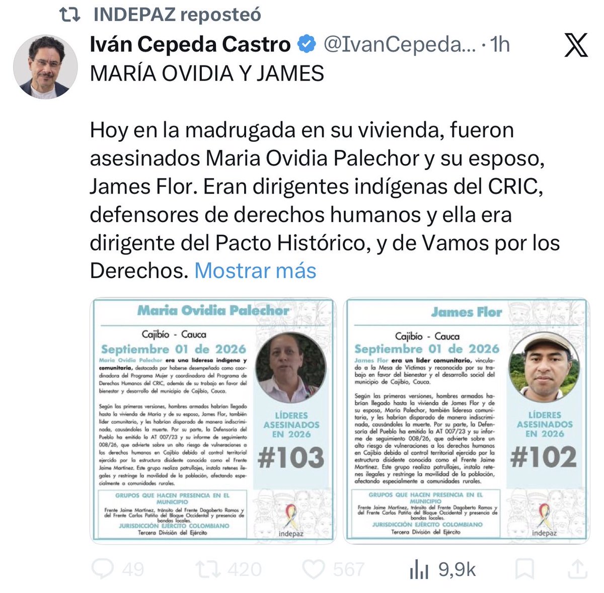 RenataSokolov's tweet photo. Un malparido que en 4 años no dijo nada de los líderes asesinados para proteger a Petro. 

Oportunista. Basura humana. https://t.co/TGsP9txm7n