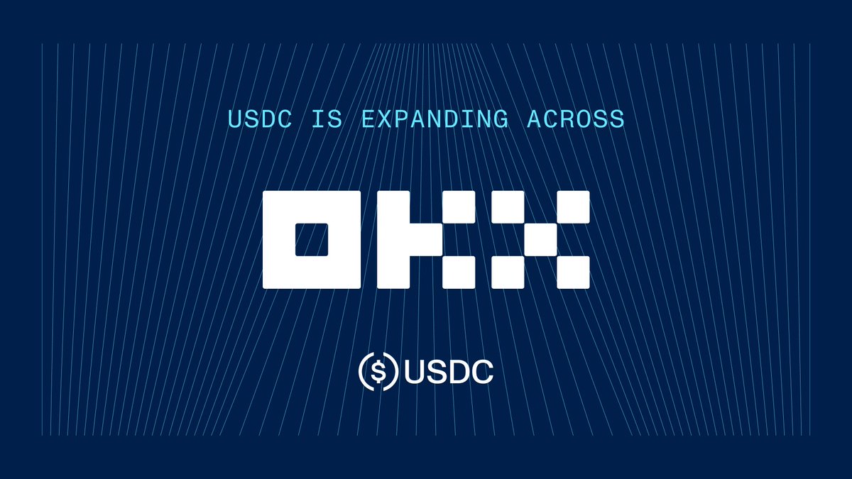 USDC's tweet photo. USDC 🤝 @OKX

USDC is expanding across OKX as a trusted dollar stablecoin for active trading.

Eligible users can access more USDC-denominated trading opportunities across spot, margin, and futures markets.

More ways to trade with USDC. https://t.co/3DfRZLODPy