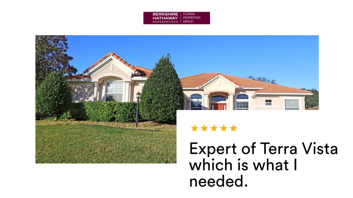 KimKnowsHomes's tweet photo. Thanks to my customers for my latest RateMyAgent review in Citrus Hills.

https://t.co/XlGjth0fFR

...
#ratemyagent #realestate #Berkshire_Hathaway_HomeServices_Florida_Properties_Group_Spring_Hill_ https://t.co/PEw3xtSn8F