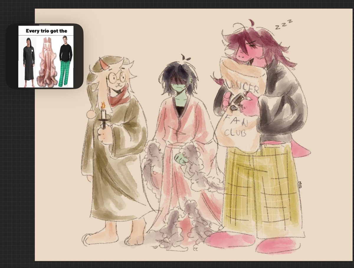 meeokii's tweet photo. fun gang sleepwear #deltarune https://t.co/lcr0eQcDWN