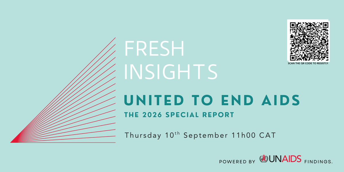 UNAIDS_ESA's tweet photo. 📢 New #FreshInsights session! 🤩

Join us as we unpack the "United to End AIDS: The 2026 Special Report" key findings, trends and what they mean for the region's HIV response!

🗓️ Thursday 10 September
🕚 11h00 CAT

Link to register👉🏿https://t.co/ROF4YF5i3D #2gether4SRHR https://t.co/S8VGU96KpJ
