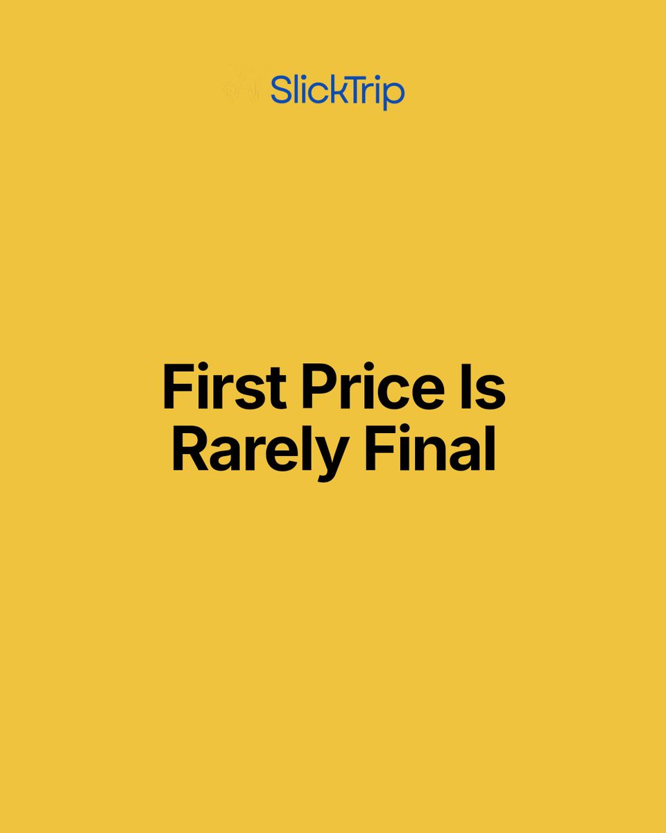 SlicktripAlerts's tweet photo. The real flight price is the total after bags and seats. Check that before you book, or the "cheap" fare can jump fast.

What’s the first extra you look at?

https://t.co/C4ivzfseJ1 https://t.co/9SxRom1Uk0