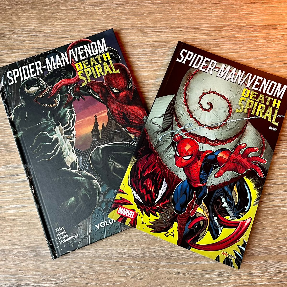paninicomicsfra's tweet photo. DEATH SPIRAL ! Cette semaine, retrouvez la première moitié du crossover entre SPIDER-MAN et VENOM !

https://t.co/t8XoTlx6VR https://t.co/NllhNDVhwY