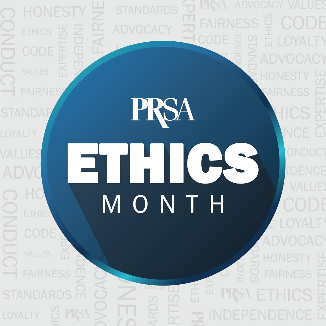PRSAPhoenix's tweet photo. September is Ethics Month. PRSA Phoenix will be sharing perspectives and resources to help put ethics into practice. The @PRSA Code of Ethics provides a foundation for ethical practice, with values and principles that help guide our decision-making. 🔽 
https://t.co/R6z1VtQck7 https://t.co/uCCDvkT3RB