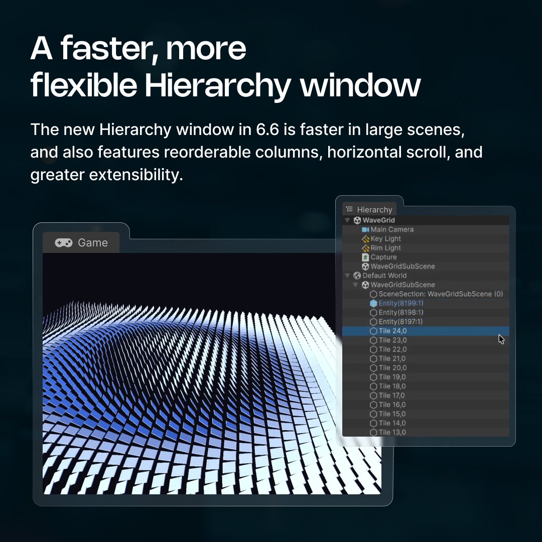 unitygames's tweet photo. Unity 6.6 is here⚡️

From accelerated scene testing with Fast Enter Play Mode by default to smarter asset management with content directories, 6.6 is packed with upgrades built to speed up your workflow and lay the groundwork for Unity 7.

🔗 Learn what else is new: https://t.co/lKWYDXD3ec