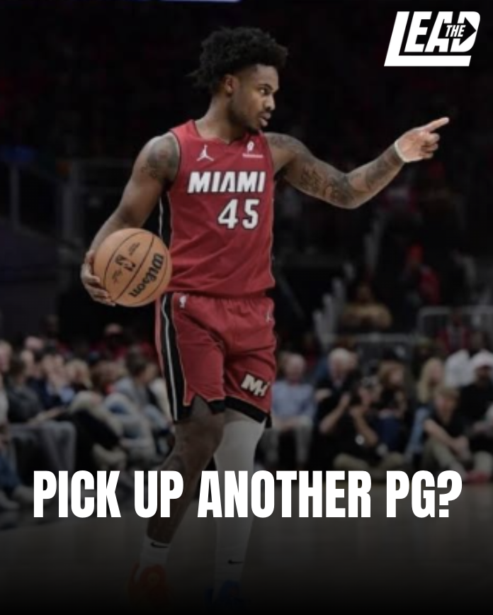 HeatLead's tweet photo. Dru Smith being our backup PG scares me...

Davion can't get hurt this year 😬

That last spot is still open, the opportunity to grab another PG is there 👀 https://t.co/SyfeJBhEqi