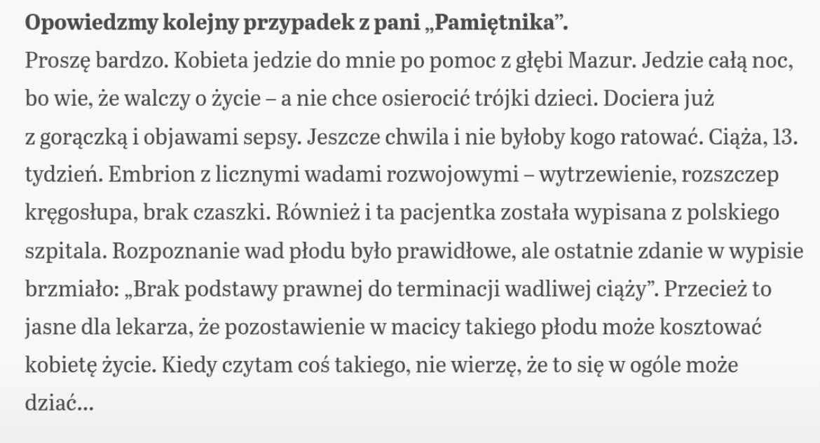 urit0's tweet photo. @MichalMordeczka @dorota_spyrka Ryzyko, że kobieta umrze przez sepsę. https://t.co/uJmT2tMMET