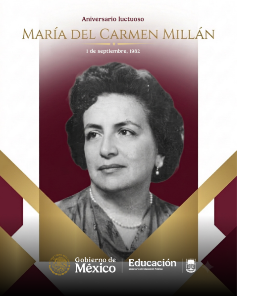 Conaliteg's tweet photo. Recordamos a María del Carmen Millán, destacada escritora, investigadora y la primera mujer en ingresar a la Academia Mexicana de la Lengua en 1975. Su legado abre caminos para promover el valor de la lengua, la cultura y las letras en las aulas de México. https://t.co/bEeDoTsUrt