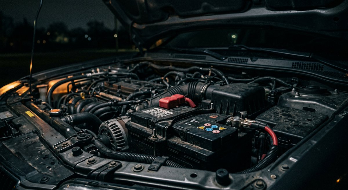 Veloxstore24's tweet photo. Cold weather kills car batteries 🔋 5 warning signs:

1. Slow engine crank 2. Dim headlights 3. Electrical gremlins 4. Battery warning light 5. Battery is 3+ years old

2 or more? Get it tested now. Save this ✅ #CarCare #VELOX https://t.co/2iFfbgoZyb