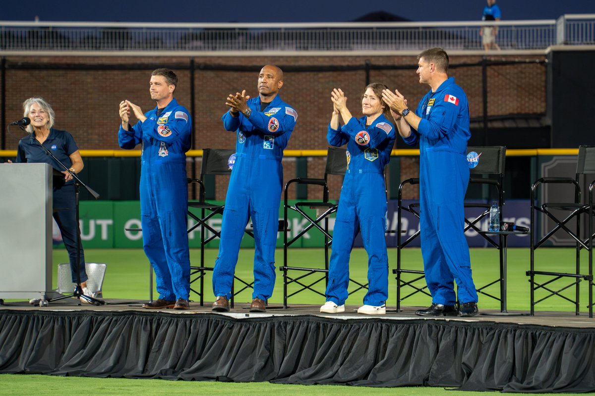 trashpandas's tweet photo. Thank you, Artemis II Crew! We had an absolute BLAST welcoming you to Toyota Field on Monday night! 🚀🌙 https://t.co/8AfozUPQb5