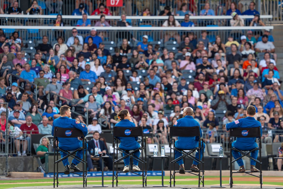 trashpandas's tweet photo. Thank you, Artemis II Crew! We had an absolute BLAST welcoming you to Toyota Field on Monday night! 🚀🌙 https://t.co/8AfozUPQb5