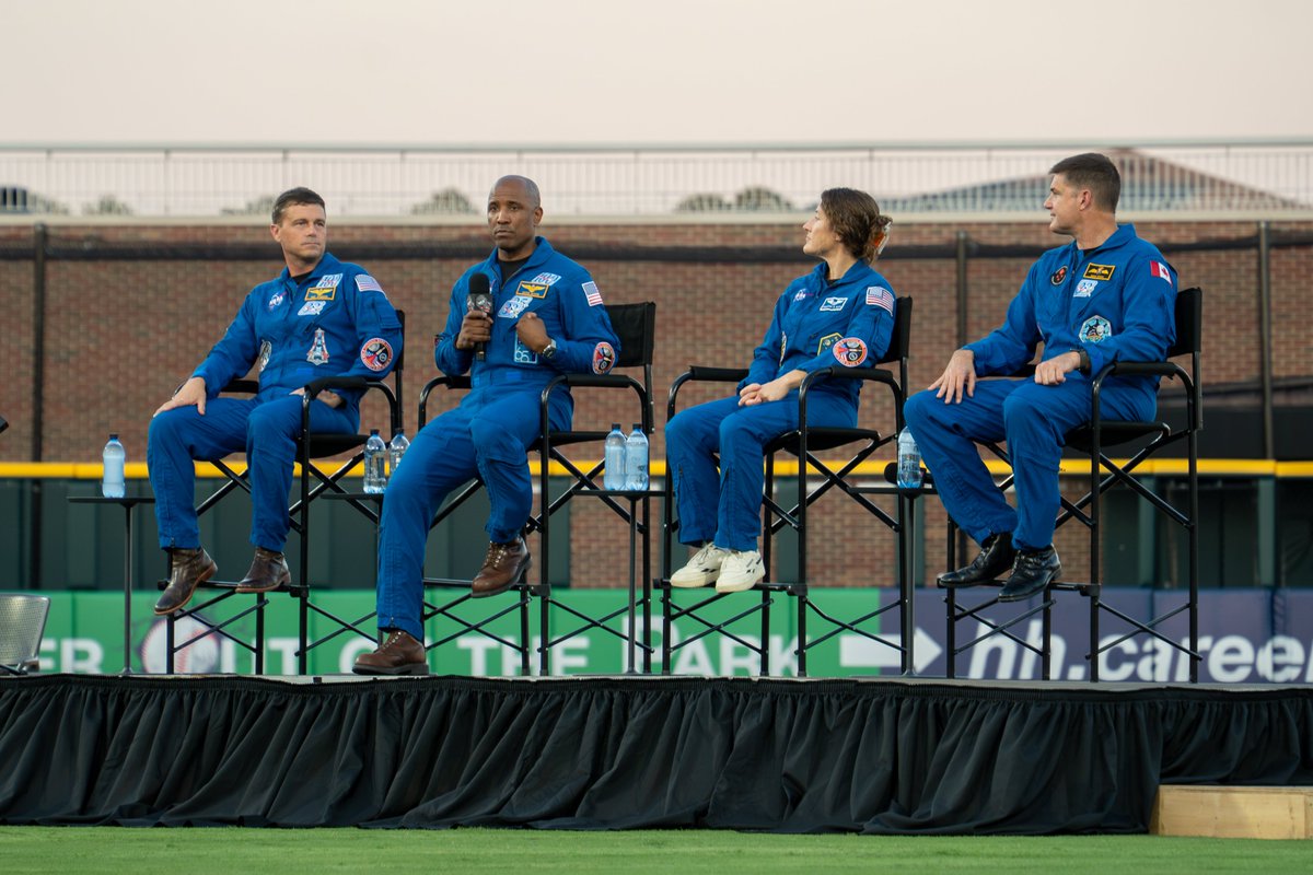 trashpandas's tweet photo. Thank you, Artemis II Crew! We had an absolute BLAST welcoming you to Toyota Field on Monday night! 🚀🌙 https://t.co/8AfozUPQb5