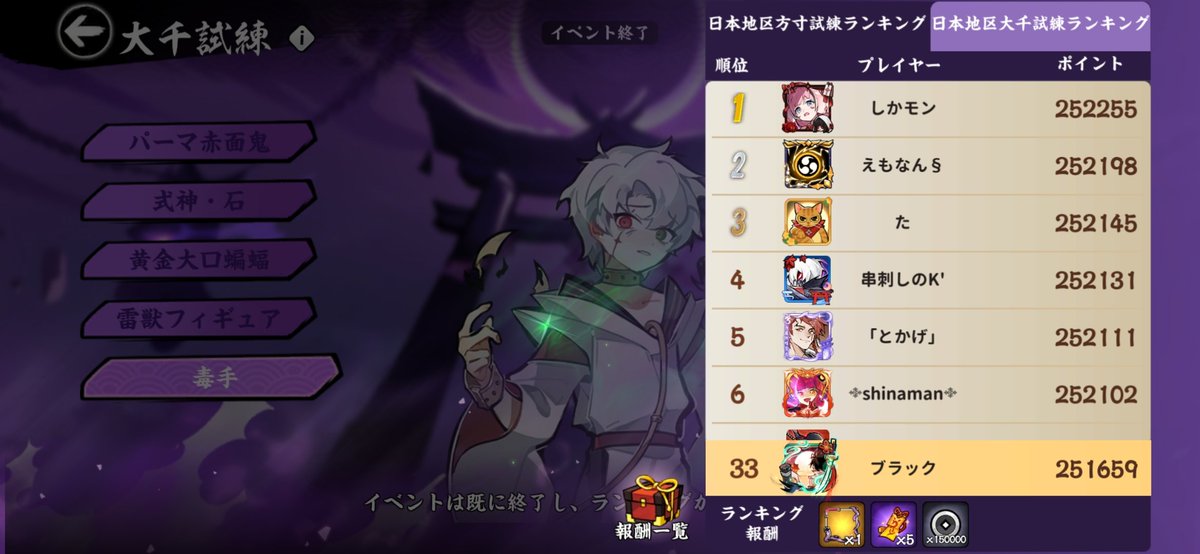 _F_number's tweet photo. お疲れ様でした
水鶴完凸セットゲーすぎて、逆に諦めついてかなり適当 https://t.co/s1Nx4NtIie