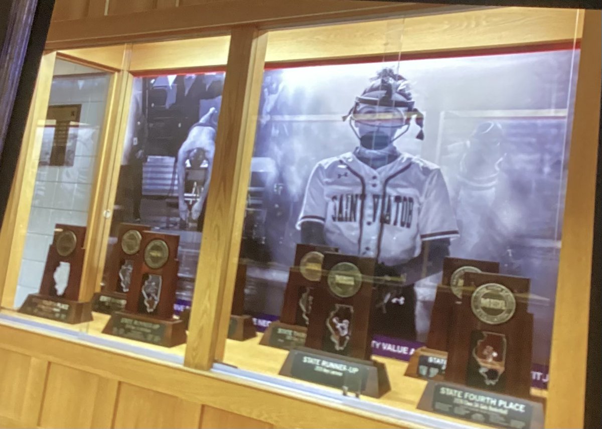 OleGolfCoach's tweet photo. Hail the “Fighting Lions of Viator”

Thanks to Jim McMahon, assistant soccer coach, for helping me bring back the glory days to the Robert F Artman Hall Of Fame.

Honoring our State Championship Teams the hallway never looked better.

May it stand for years to come. https://t.co/Y7bcZlKMBY