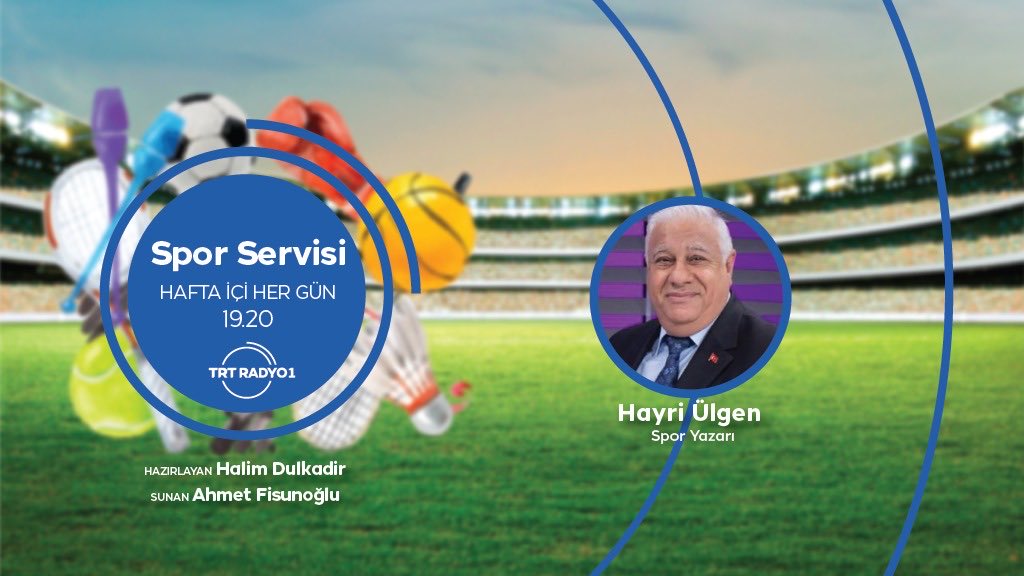 fisunogluahmet's tweet photo. Bu akşam @TRTRadyo1
SPOR SERVİSİ’nde
@ULGENHAYRI ile telefon konuklarımız; 

✅ OSMAN ŞENHER
✅ SÜLEYMAN ARAT 

⏰ 19.30

@OsmanSenher @suleymanarat 
 
Dinlemek için ⤵️
🌐 https://t.co/ncCNrvFjnn
🎧 https://t.co/468Op4TMgR https://t.co/5OGiQfCyL3