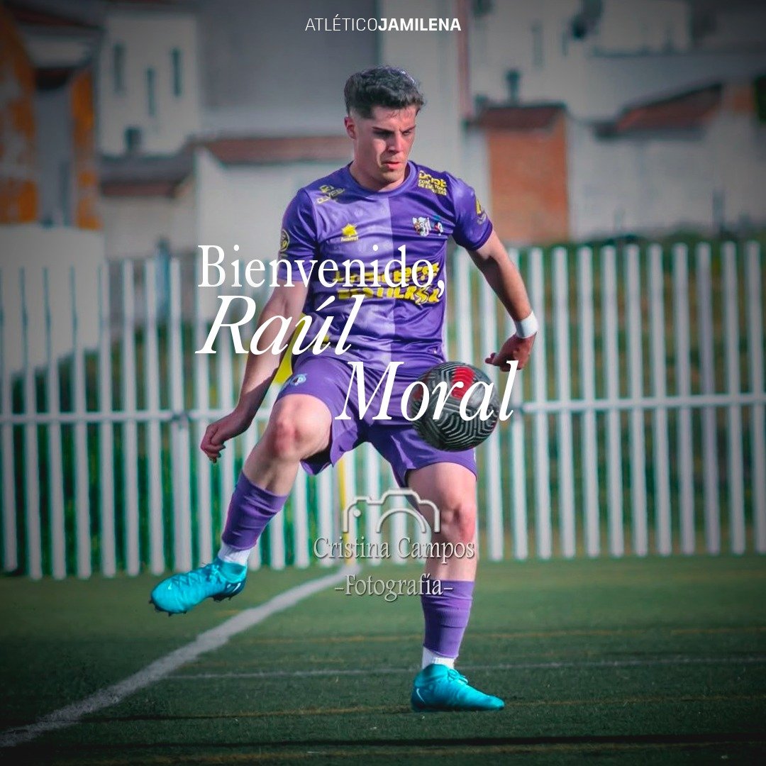 Atco_Jamilena's tweet photo. 📜 𝐂𝐨𝐦𝐮𝐧𝐢𝐜𝐚𝐝𝐨 𝐎𝐟𝐢𝐜𝐢𝐚𝐥: Raúl Moral, nuevo jugador del Atlético Jamilena.

El Atlético Jamilena y el futbolista Raúl Moral han alcanzado un acuerdo para que el lateral se convierta en nuevo jugador del Club hasta 2027. https://t.co/rvLLCyk1Ie