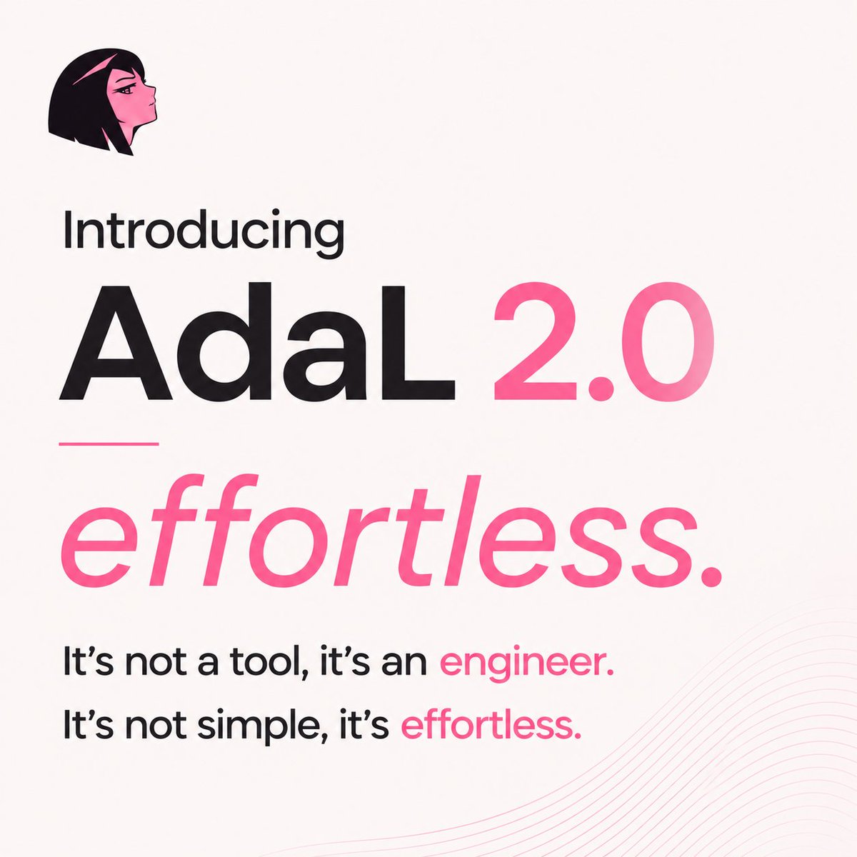 panda_liyin's tweet photo. It's never about competing. It's about being clear about what you believe in and shaping the product, along with users, toward that ideal.

AdaL, as the coding agent I have imagined, comes with simplicity, elegance, and the joy of working. This means that while the whole industry is going after feature after feature, led by Claude Code, Cursor, and Codex, the group Pi and AdaL stand out differently. While Pi itself takes “simple” to the extreme, the philosophy that guides AdaL is “effortless”: something that just works great.

We might have gone the wrong way earlier, like cloning features in Claude Code. Later, we found that many of them were bloated, with barely any users actually using them.

Our team has automated our issues and PRs. Other than plan confirmation, the agent is capable of implementing, testing, and creating PRs with all the proof.

It's not because of “advanced” coding agents like Claude Code. It's because of how we built up our E2E testing and set up team skills so that the agent always knows what to do in each case.

A tool is a tool, but skill and knowledge are the gap AdaL wants to close. AdaL stands more like a real human engineer. This is what differentiates us from all the coding agents out there.

It's not simple. It's just focused on going straight for the “kill” / “delivery.”

AdaL is going to have a big update with AdaL 2.0. I'm going to onboard 100 users myself. The goal is not to sell it to you, the goal is to be your therapist at your current troubles, introduce you what we can solve, and let you challenge us.

If you're interested, DM me or comment on what agents you use now and what troubles you.