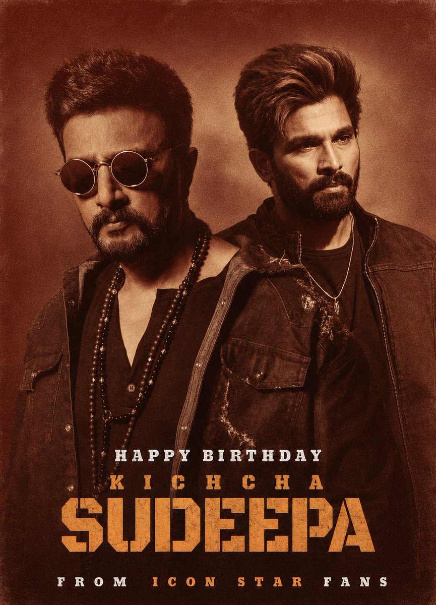 SumanthOffl's tweet photo. Heartfelt birthday wishes to the One of the Power Performer @KicchaSudeep garu #HBDKicchaSudeep  

The Greatest Performer #Eega 
May the coming year bring you endless happiness, remarkable achievements & many more memorable milestones.

Best wishes with immense respect and warm wishes from the indian MEGA STAR #AlluArjun Fans ❤️‍🔥