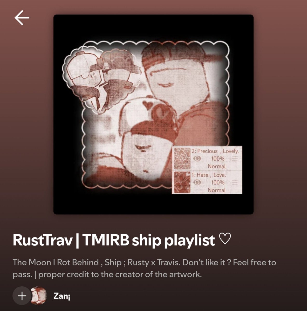Zani4ever0's tweet photo. Ship so good I gotta make a playlist for them...... I think I'm going to make a strawpage too... Another one. Yes.
https://t.co/J6vMHucoXe
Here's the link if youu.... Interested. Linda sucks sorry
ALSO!! Shout out to the artist who drew the frame. I edited it btw #RustTrav lings https://t.co/q5kxAkL2Pb