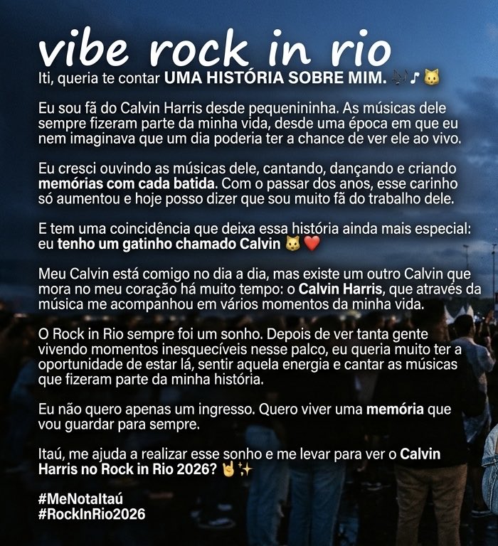 marimarinhofc's tweet photo. @itau #MeNotaItaú eu tenho um sonho! https://t.co/HaY1953OJR