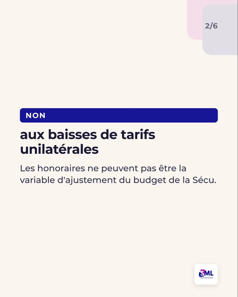 LE_SML's tweet photo. PLFSS 2027 : le SML sera force de proposition. Non aux baisses unilatérales, oui à la valeur de l'acte, stop à l'étranglement de la ville. La médecine libérale n'est pas un coût. #PLFSS2027 #SML https://t.co/hpFMhfSrpc