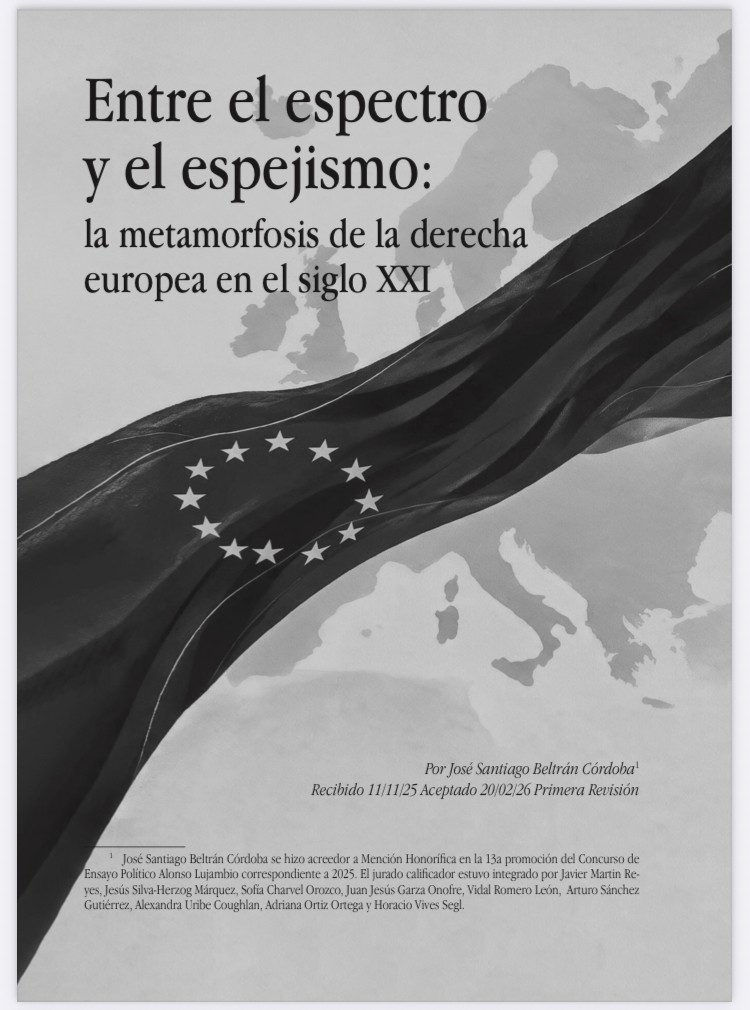 CentroLujambio's tweet photo. Les invitamos a leer el ensayo de José Santiago Beltrán Córdoba (@sntbltrn25 @IBERO_mx), ganador de Mención Honorífica en el @PremioALujambio #CEAL @ITAM_mx 2025
Muy agradecidos con @rafmartinezpuon por la publicación en el número 40 de Buen Gobierno.
https://t.co/Kur9aDzgYk https://t.co/fLvI1QIPHL