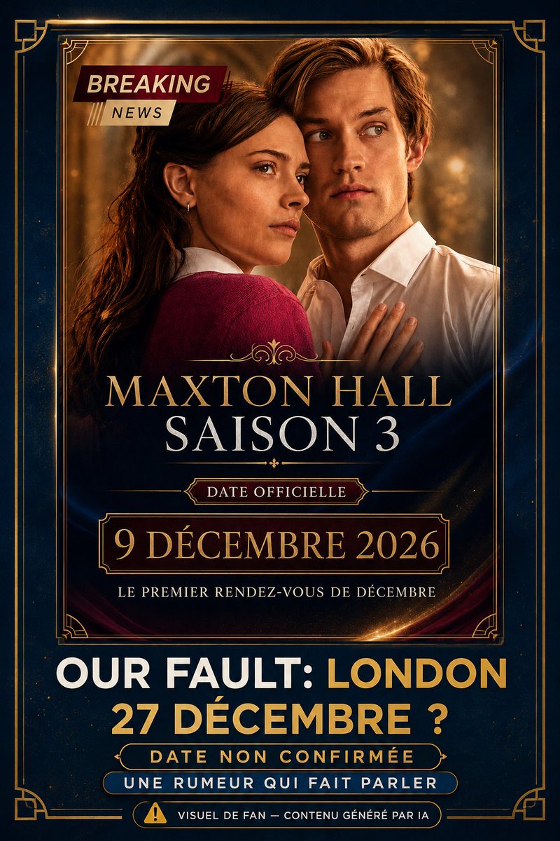 FannyArchippe's tweet photo. Décembre 2026 pourrait être totalement explosif sur Prime Video : entre Maxton Hall saison 3 officiellement prévue le 9 décembre et Our Fault: London qui pourrait enfin débarquer, les fans risquent de vivre un mois inoubliable ! https://t.co/1l7eeZ4Ysc