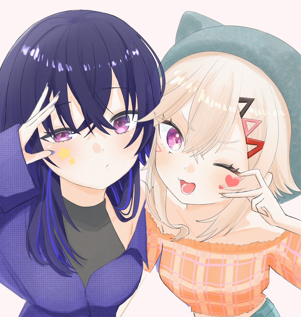 oroshitarm's tweet photo. 💙🧡

#一ノ瀬の絵
#引き小森画 https://t.co/keYKez2CsT