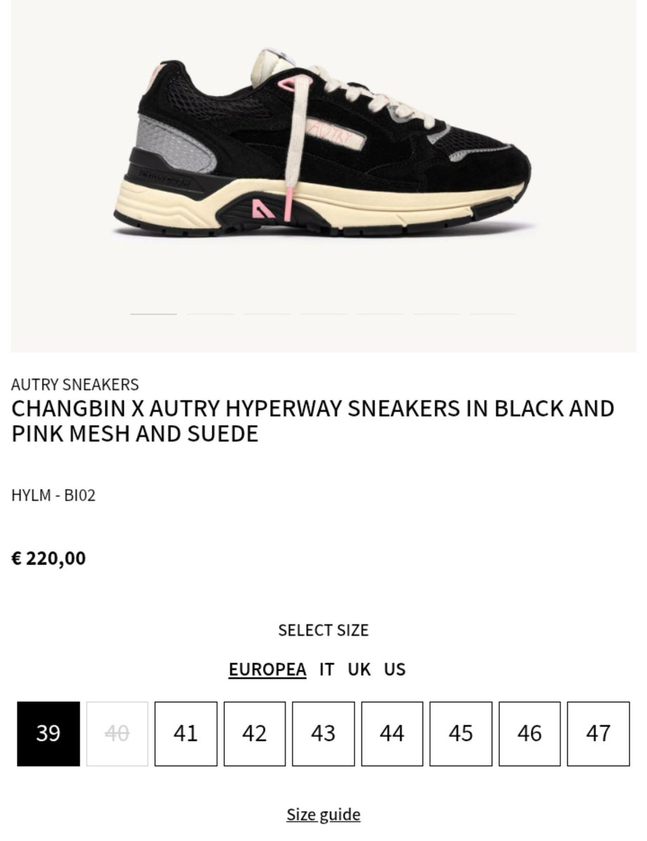 ChangbinGlobal's tweet photo. The sneaker reference CHANGBIN X AUTRY HYPERWAY SNEAKERS IN BLACK AND PINK MESH AND SUEDE In the Discover Women version, only one pair of size 42 remains before it sells out, while in the Discover Men version, size 40 is already sold out.

🩷 https://t.co/NkLibuBit5

#CHANGBINxAUTRY