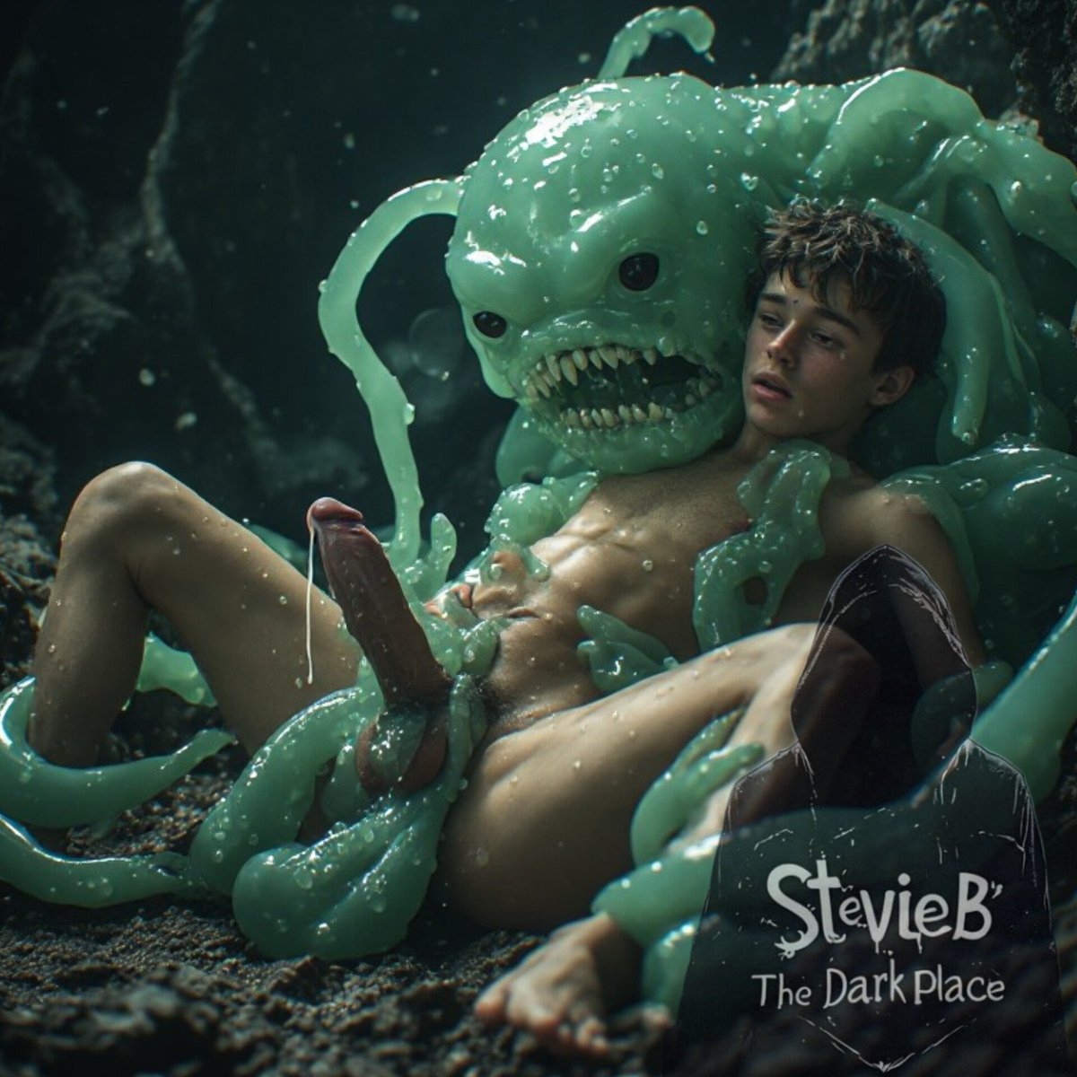 steviecb1107's tweet photo. The Dark Place Series ~ The Slime continued ๐ซ๐ซ
Another from the slime monster set
Also now referred to as "The Nob Blob" thanks to @esstayban
For the brilliant name suggestion ๐
#thedarkplace #steviecb #darkgayart #gayaiart #gaymonster #gayslime https://t.co/KGVa6s5JUU