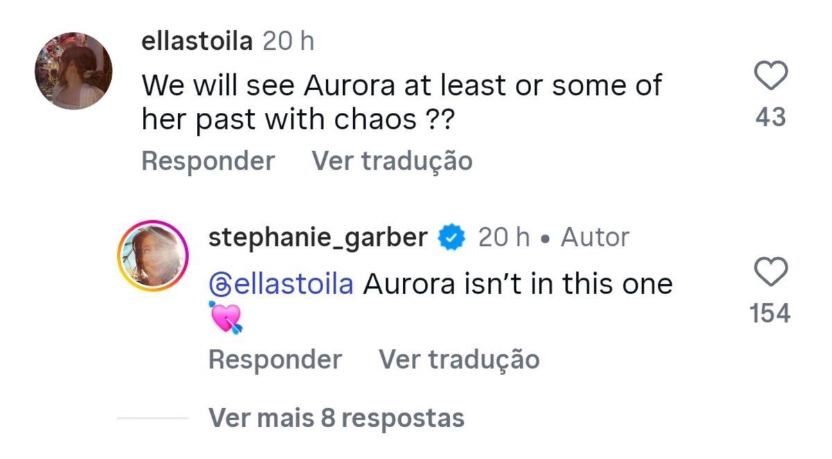 portalevajacks's tweet photo. Stephanie Garber respondeu um comentário em seu Instagram ontem revelando que Aurora Valor NÃO aparecerá em The Mirror Of Infinite Endings. https://t.co/MBLVdyQ5qC