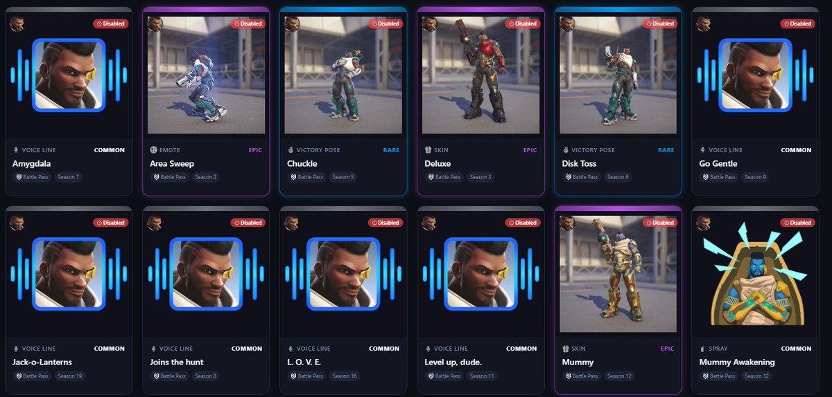 ekliipsa's tweet photo. ⭐All #Baptiste cosmetics returning in the unvaulted update! #overwatch https://t.co/bqiqNgeVgI