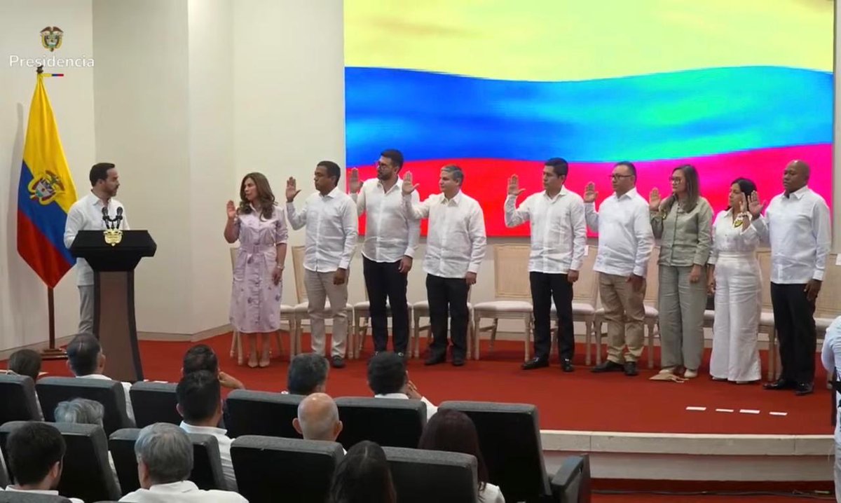CNE_COLOMBIA's tweet photo. Estos son los nueve magistrados y magistradas que hacen posesión de su cargo ante el Presidente de la República, para dar inicio al periodo institucional 2026-2030.

▪️ Nubia Stella Martínez Rueda
▪️ Cielo Elainne Rusinque Urrego
▪️ Ana Jimena Bautista Revelo
▪️ José Antonio Parra Fandiño
▪️ Plinio Alarcón Buitrago
▪️ Silvio José Carrasquilla Torres
▪️ Juan Carlos Wills Ospina
▪️ Juan Felipe Lemos Uribe
▪️ Gersel Luis Pérez Altamiranda
 
Nueve magistrados y un mismo compromiso: trabajar por las garantías, la transparencia y el fortalecimiento de la democracia.