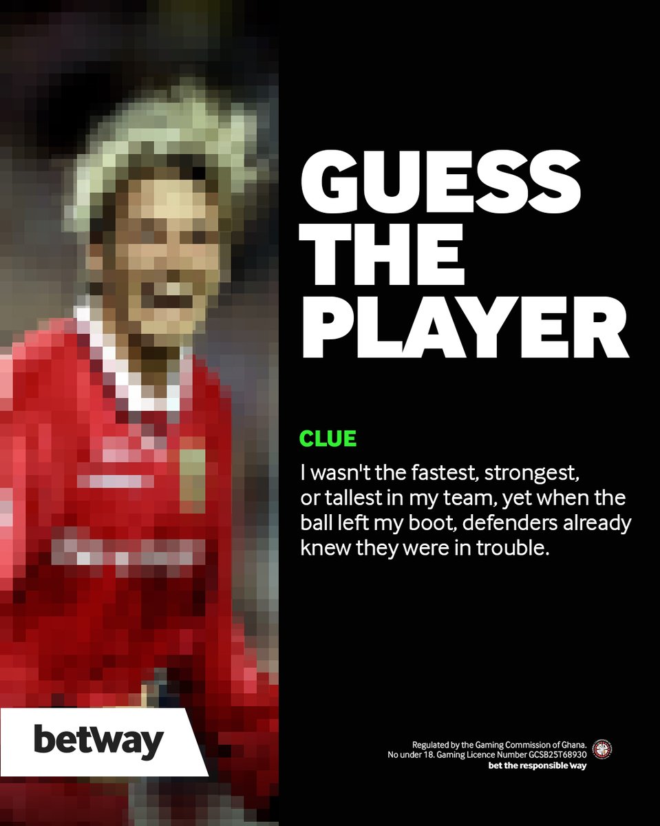 betway_gh's tweet photo. 🔥 Chale, this one be simple paa... but somebody go still bottle am! 😅

👉 Guess the player and drop your answer below. https://t.co/4vyVSCzwtZ