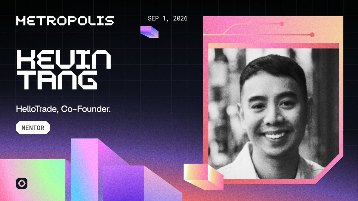 kevtanggg's tweet photo. Excited to push the Monad ecosystem forward with builders at Metropolis.

Looking forward to chatting with teams building in the trading and asset management space.

Registration link: https://t.co/Yu92bLR4mm https://t.co/BWWujdqipQ