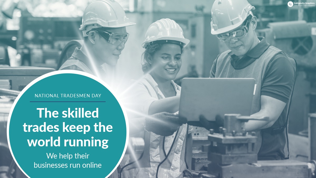 LongevityWeb's tweet photo. Today, on #NationalTradesmenDay, we’re celebrating the #skilledtrades professionals who keep our homes, businesses and communities running. 👷

Your reputation no longer is just built on the job site, but also online. Learn more at https://t.co/USDufr1WRC

#longevity #coquitlam https://t.co/OfPpAeIkMi