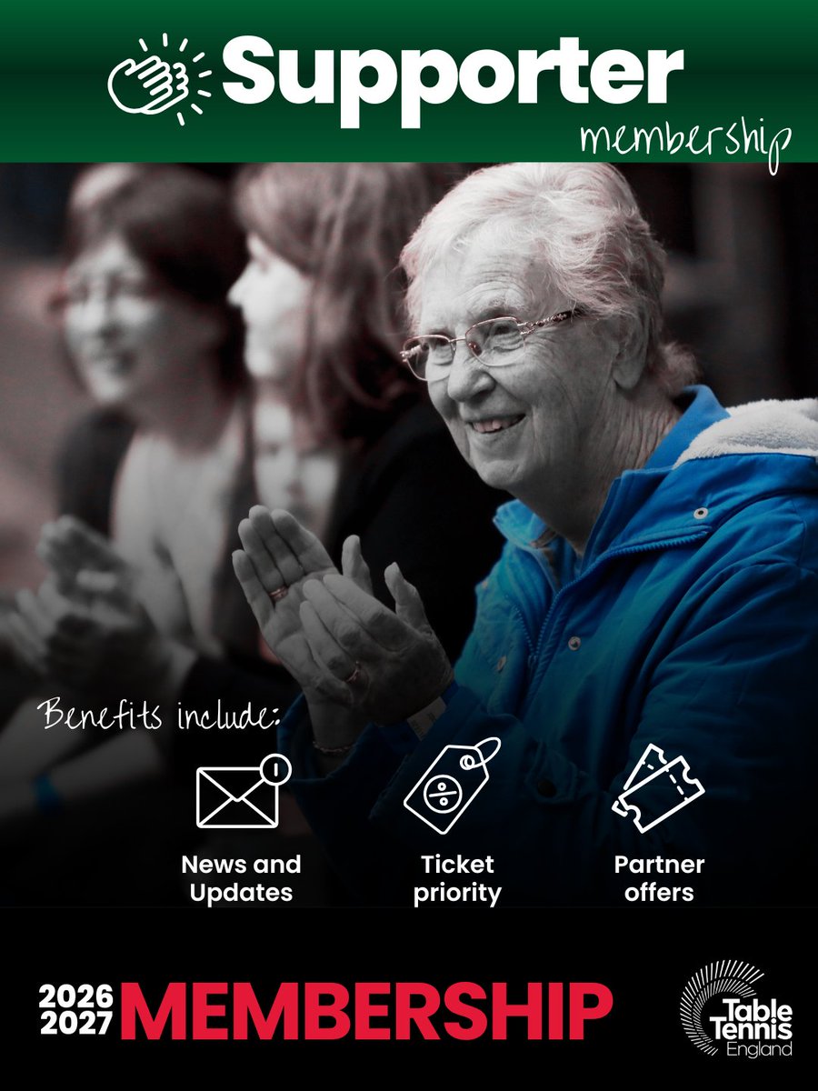 TableTennisENG's tweet photo. At Table Tennis England there is a membership for all 🏓

Renew your membership today to take advantage of member benefits such as discounts with brands, competition access to a wide range of competitions, insurance, priority ticket access, and national rankings 🙌

Find out how you can join the family now 👇
https://t.co/UvBjWdfzEm